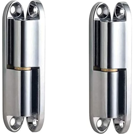 2 Pièces Paumelles Charnière Inox, Charnière à Visser de Porte, Charnière à Visser pour Portes, Charnières de Rénovation, pour Porte, Box, Cabanon, Fenêtre, Clôture 80mm (1/5)
