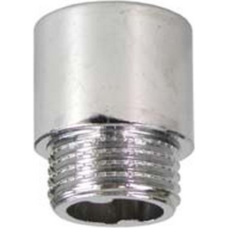 10PZ PROLUNGA MASCHIO FEMMINA OTTONE CROMATO - MF 1/2" x mm.10
