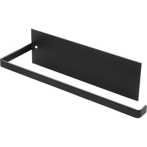 Noir-Porte Essuie-Tout, Porte-Papier Cuisine Mural, Supports pour Papier Essuie Tout sans Perçage, Porte-Rouleau Cuisine en Métal, Dérouleur Sopalin Auto-Adhésif Cuisine, 25cm (1/5)