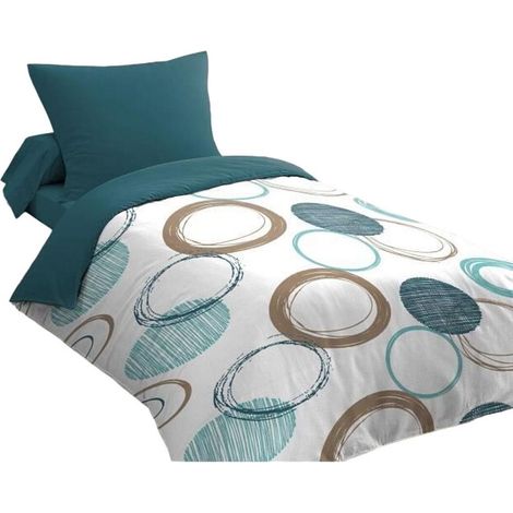 home-linge-passion Elegantes Bettwäscheset Blaugrün 140x200 cm