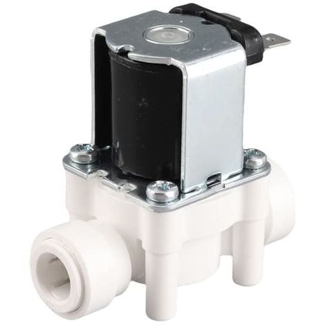 Électrovanne 12 V 3/8" N/C en plastique, raccord rapide, vanne électrique normalement fermée AC220 V (1/5)