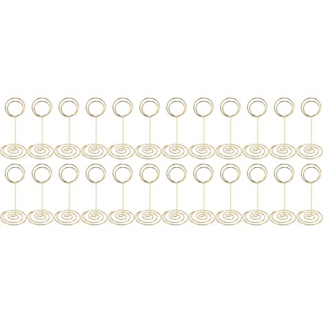 Soavoa Porte-Numéro De Table En Acier Inoxydable, Support Carte Nom Photo Mémo Stable 85mm, Décoration Mariage Fête Bureau Doré (1/4)
