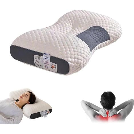 Oreiller orthopédique ergonomique pour nuque – Soutien cervical confortable – Convient pour dormir sur le côté, le dos ou le ventre (1/5)