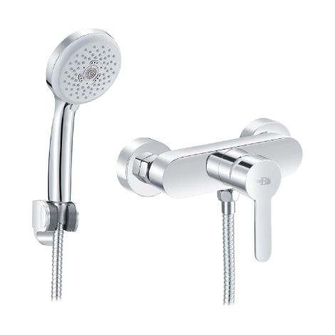 Mitigeur de douche exte'rieur se'rie Iole cartouche diame'tre   35 mm en robinetterie en laiton chrome'