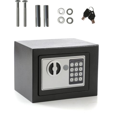 Coffre-fort à la maison, cabinet de mot de passe, verrouillage à clé / code d'ouverture, avec 2 clés (expédition sans batterie) (1/5)
