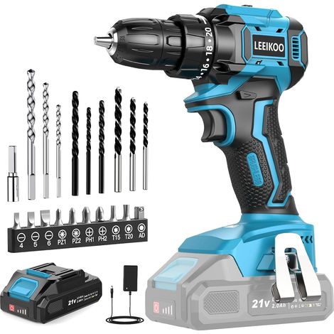Perceuse Visseuse Sans Fil 21V Brushless, 45N.m, Batterie 2,0Ah (1/5)