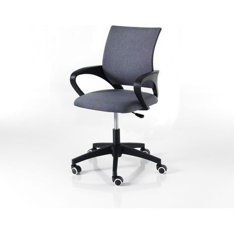 Poltrona da ufficio in tessuto grigia cm H.85/95xL.56xP.56