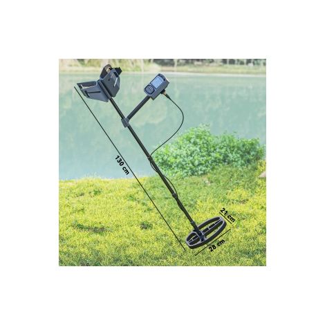 Détecteur de métaux gris foncé pour adulte avec 5 modes et écran LCD, bobine étanche IP68 et alarme pour plage, jardin et plein air (1/5)