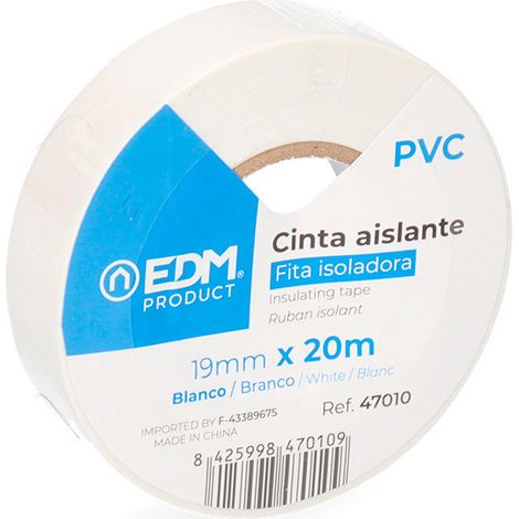 Nastro Isolante 20m x 19mm Bianco EDM Qualità "Supra" (1/3)