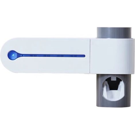 Dispenser elettrico di dentifricio, porta spazzolini UV, sterilizzatore per spazzolini da parete, bagno, bambini (1/5)