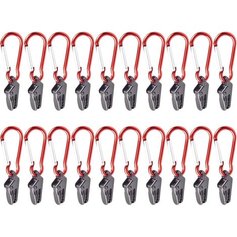 Clips pour auvent de bâche, 20 clips pour bâche, porte-gants avec clip en plastique, clip pour auvent, clip pour tente coupe-vent, clip instantané (1/5)