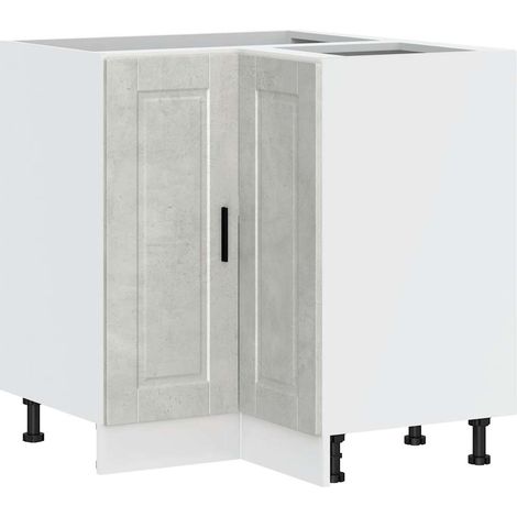 Maison Exclusive - Base ad Angolo Cucina Porto Grigio Cemento in Legno Multistrato