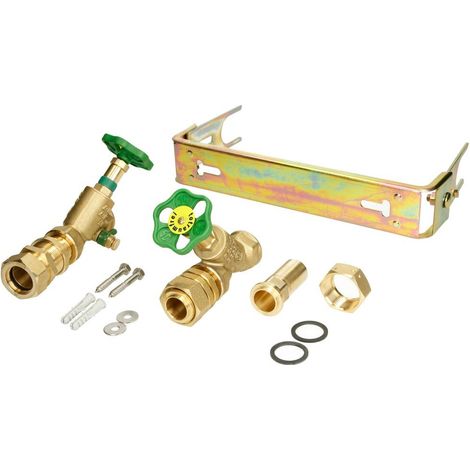 Etrier compteur eau - robinets, horizont réglable, Q3 10 m³/h- 1’’ x 1’’