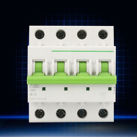 Disjoncteur miniature TOMC7-63 4P type C 6KA avec protection contre les fuites de courant (20 A) (1/5)