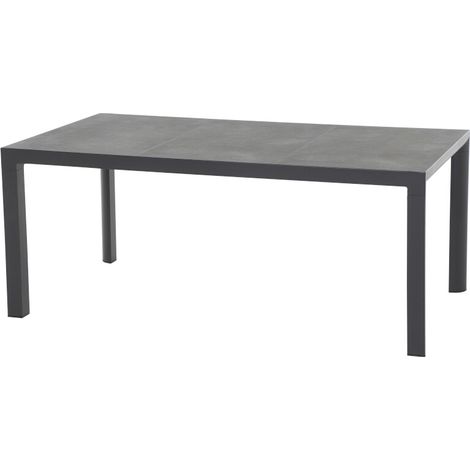 Siena Garden Dining Tisch London 180x100x74 cm Aluminium/Keramik anthrazit P02412 Loungetisch
