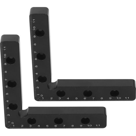 2Pcs Positioning Square 120mm 90 Degree Clamp Metric Scale Tool Set Kit for Woodworking