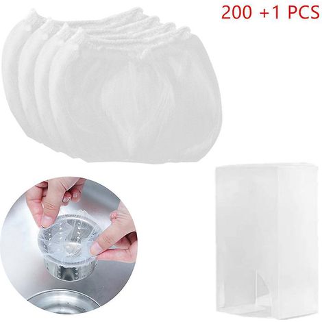 200 sacs poubelle blancs pour filtres d égout filets anti obstruction crépines évier (1/5)