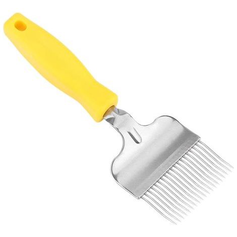 Bijenteelttand, Bijenteelt Roestvrij Staal Honingkam Ontkapvork Plastic Handvat Bijenteelttand Ontkapvork Bijenkorf Bijenhouder (1/5)