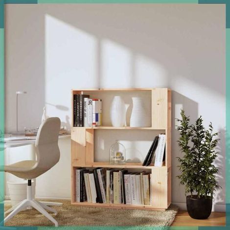 814054 Bibliothèque/Séparateur de pièce 80x25x101 cm Pin solide (1/5)