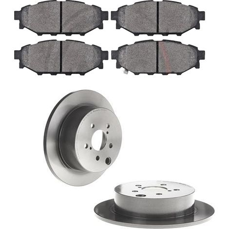 KIT FRENI POSTERIORI compatibile con SUBARU IMPREZA 2 VOLUMI/CODA SPIOVENTE (GP) - DISCHI + PASTIGLIE OEM: P 78 020 / 18386 /SOSTITUZIONE DIRETTA/BASSA POLVERE/SILENZIOSO (1/5)