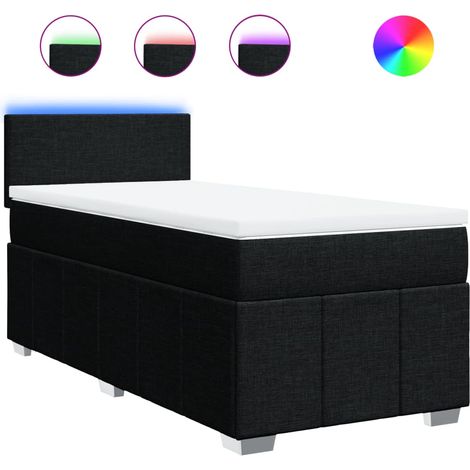 Maison Exclusive - Boxspringbett mit Matratze Schwarz 90x190 cm S
