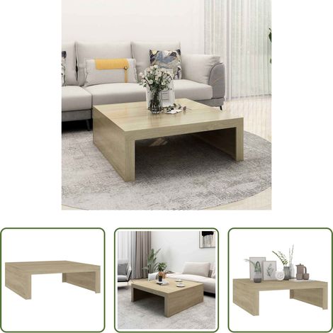 Table d'appoint - Table basse Chêne sonoma 100x100x35 cm Bois d'ingénierie (1/5)