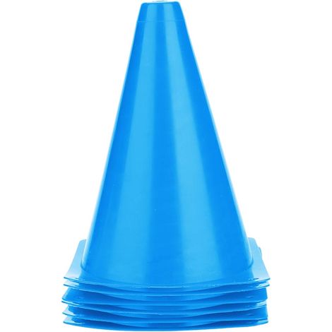 Lot de 6 cônes d'entraînement, plastique robuste, base plate stable, empilable, pour football（Q3 : Nouveaux produits pour le mois d'août） (1/5)