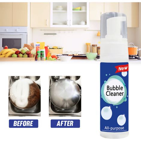 Mousse Nettoyante Multifonction Cuisine - Dégraissant, Anti-Rouille et Spray à Bulles