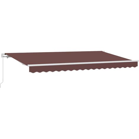 Maison Exclusive - Tenda Retrattile Marrone 400 x 200 cm Tessuto (1/5)