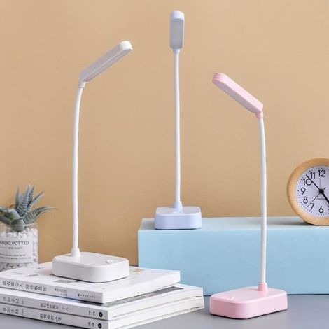 Lampe de bureau sans fil,Lampe de bureau enfant,Rose avec câble d'alimentation USB,3 niveaux de réglage de la luminosité (1/4)