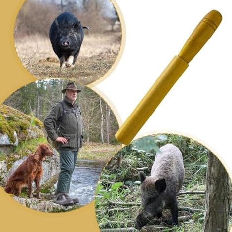 Générique Appeau de Sanglier pour la Chasse Instrument Efficace en Bois avec Imitation sonore réaliste Outil Portable pour Plein air, Adultes, Appel Animalier, activité Nature, expédition (1/5)