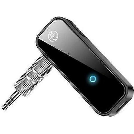 Adaptateur sans fil Bluetooth 5.0 récepteur/émetteur combiné C28, prise jack 3,5 mm, compatible avec les récepteurs audio de voiture, les casques AUX et les appels mains libres. (1/5)