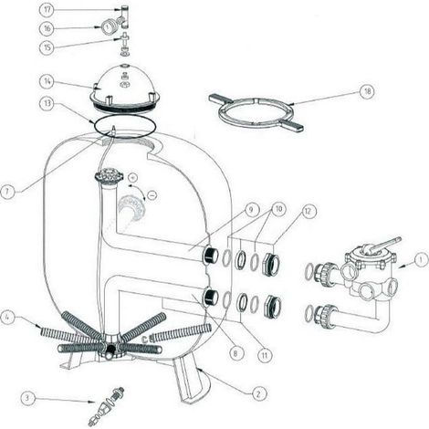 8. Diffuseur inferieur pour filtre Triton TR40