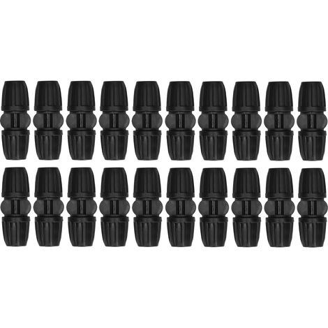 20 raccords de tuyau droits 8/11 mm avec verrouillage, connecteurs d'arrosage pour jardin, accessoires d'irrigation, lot de 20 pièces
