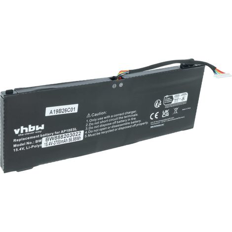 vhbw Akku kompatibel mit Acer Nitro 5 AN515-54-5037, AN515-54-51M5, AN515-52-780P, AN515-52-79PB Notebook (3700 mAh, 15,4 V, Li-Polymer) (1/5)