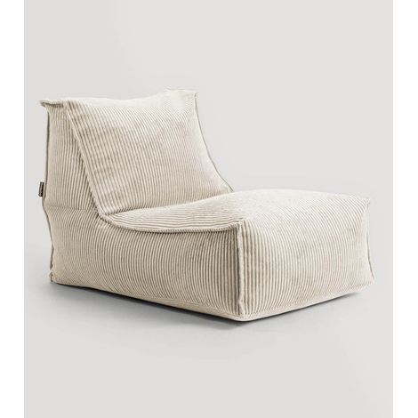 [NEUWERTIG] B-Ware Mokebo Sitzsack Bodenkissen 'Der Gelassene' Mit Füllung Cord Stoff Beige