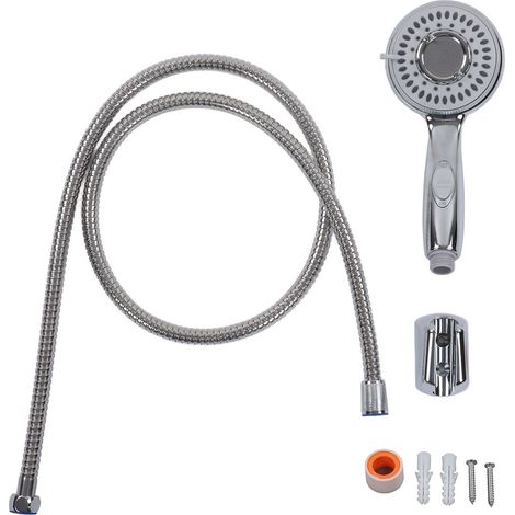 Pommeau de Douche à Main 4 Réglages de Pulvérisation, Haute Pression avec Support Mural pour Salle de Bain (1/5)