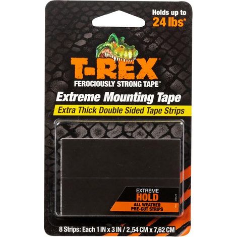 Shurtape 286252 T-REX Extreme Hold Mounting Strips 2.54 x 7.62cm (Pack 8) SHU286252 (1/4)