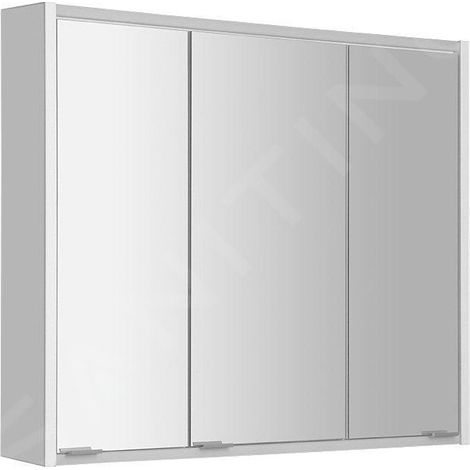 Armoire à miroir BATU 80x71x15cm, 2x éclairage LED, blanc brillant (1/5)