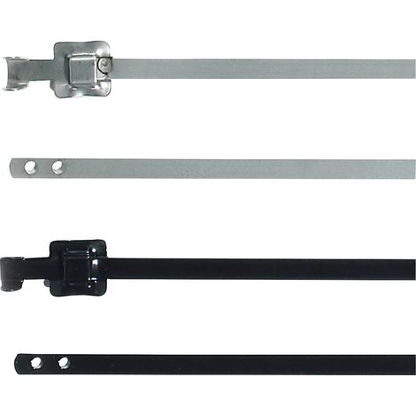 HellermannTyton 111-91161 MLT16SSC5-SS316/SP-BK Fascetta per cavi 430 mm 5 mm Nero Perline di fissaggio cintura, Stabil