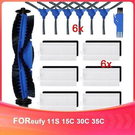 Kit d'accessoires pour aspirateur compatible avec Eufy11S 15C 30C 35C, brosse latérale principale, kit d'accessoires pour aspirateur (1/5)