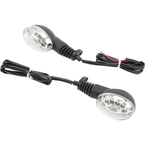 Lot de 2 clignotants avant et arrière à LED 12 V CC pour moto NINJA 250R 2008-2012 (transparents) (1/5)