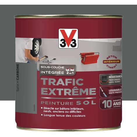 Peinture Sol Résine V33 Trafic Extrême Carbone 0,5 L (1/2)