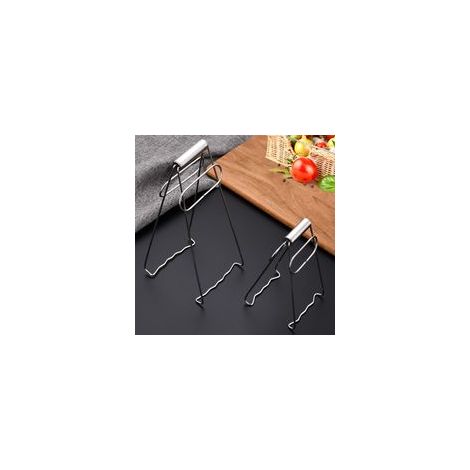 BRAVIX 2er-Set Anti-Verbrühungs-Schüsselclips, Anti-Verbrühungs-Schüsselhalter aus Edelstahl, Anti-Verbrühungs-Küchenzubehör, Anti-Verbrühungs-Clip für Mikrowellenutensilien und Schüsseln