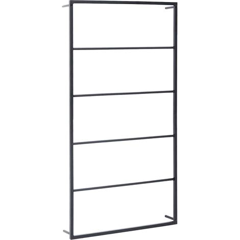 Maison Exclusive - Portasciugamani Nero 60x10x116 cm in Acciaio