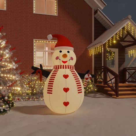Bonhomme de neige gonflable décoration de Noël LED tissu Oxford multicolore 250 cm - PANGIVO (1/5)