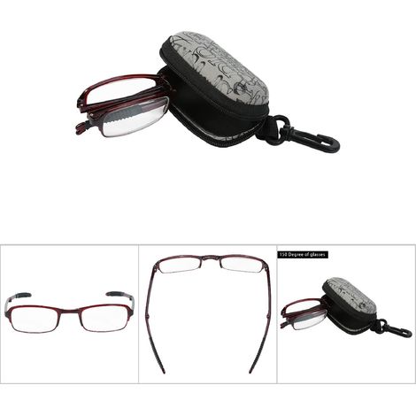 Lunettes de lecture pliantes légères pour presbytes, réduction de la fatigue (Rouge +1.5) (1/5)
