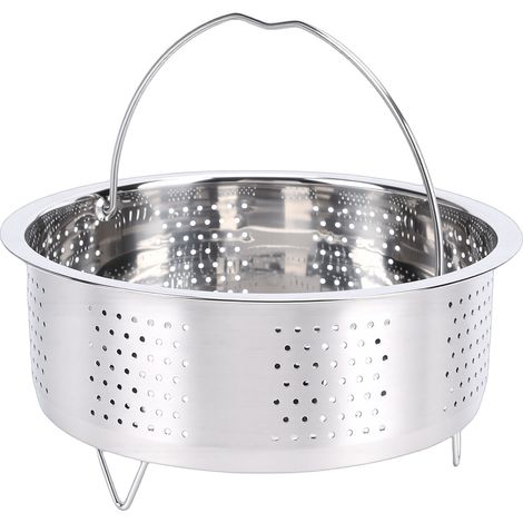 Panier vapeur en acier inoxydable 304 avec poignée, pour légumes, riz, fruits de mer, égouttoir à sucre, 20 cm / 7,9 po (1/5)