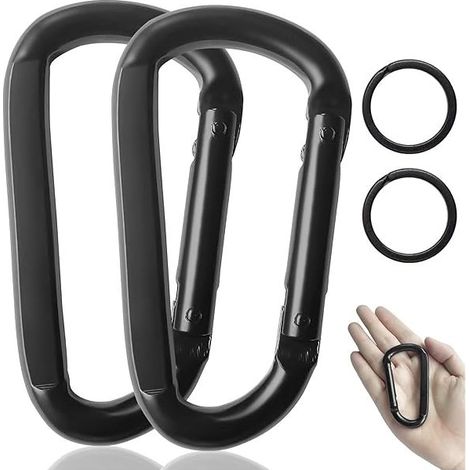 Karabiner – 80 mm – Bruchlast 399 kg – Verzinkter Stahl – Für Camping, Wandern, Schlüssel, Outdoor-Ausrüstung – 1 Stück (1/5)