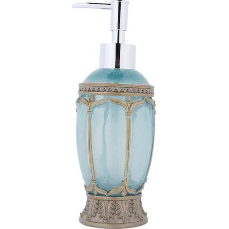 Flacon pompe à savon, shampoing et lotion de style haut de gamme pour salle de bain, maison et hôtel (bleu) (1/5)